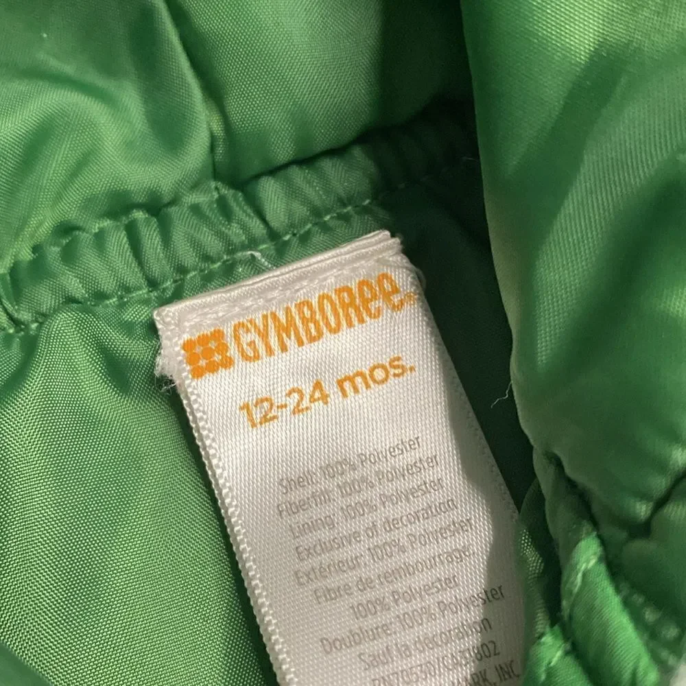 GYMBOREE Quilted Puffer Vest Faux Fur Hood